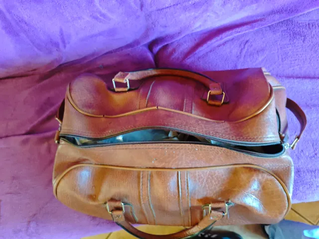 Bolso de viaje vintage piel retro