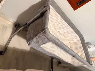 Cuna colecho gris con colchón