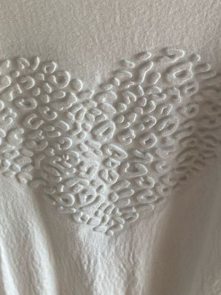 Blusa Corazón Blanca Talla Única Sin Estrenar