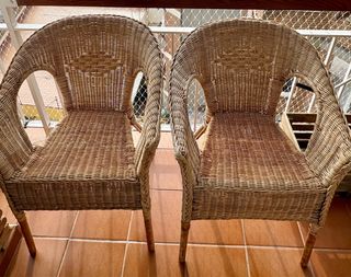 2 Poltrone in Vimini per Esterno