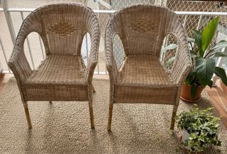 2 Poltrone in Vimini per Esterno