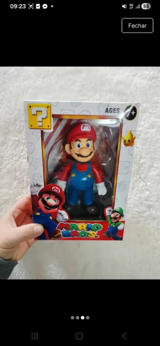 Figura Mario Bros 7+ Anos - nova