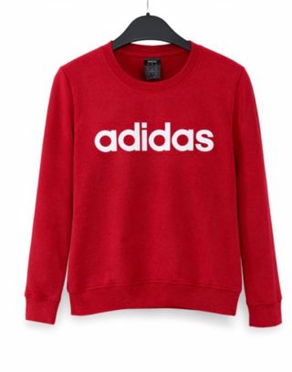 Sudadera Adidas Granate Mujer sin capucha