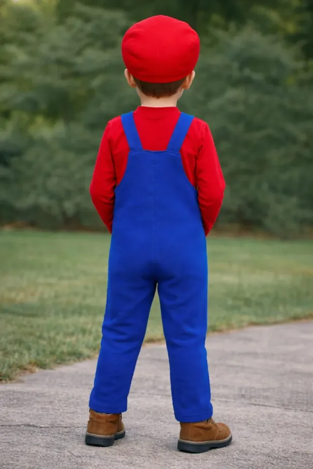 Salopette Mario  e Luigi Bros + capello+ maglietta