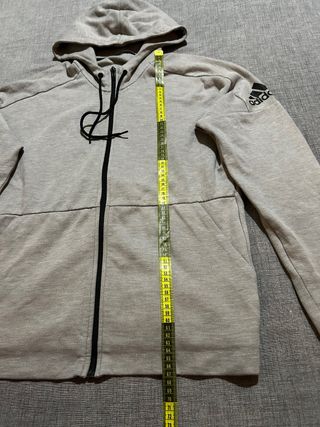 Felpa con zip e cappuccio Adidas Grigia Taglia M