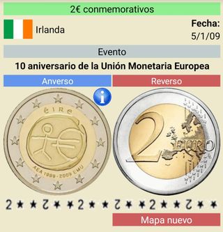 Monedas 2 euros Irlanda
