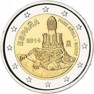 MONEDA CONMEMORATIVA 2€ ESPAÑA 2014. PARK GÜELL