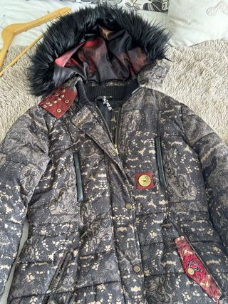 Anorak Desigual Encaje Negro Beige