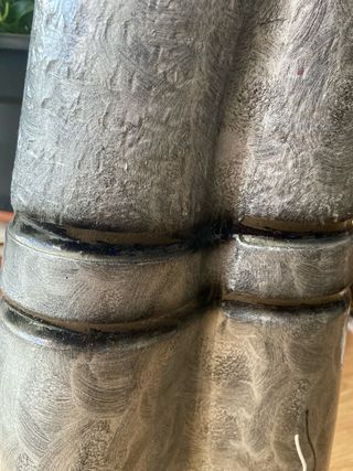 JARRON DECORATIVO CERÁMICA NEGRO/PLATA RELIEVE