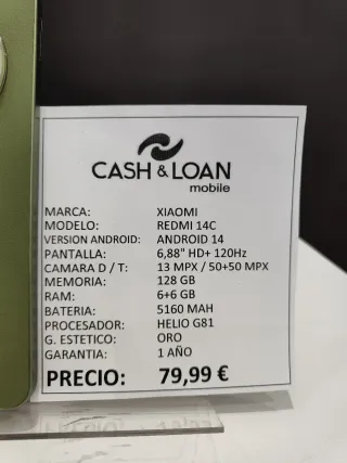 Xiaomi Redmi 14C 128GB Verde