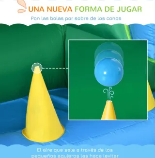 Colchoneta hinchable Outsunny con tobogán