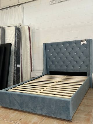 Cama 135x190 matrimonial tapizada - Nueva