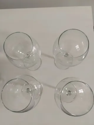 Juego de copas de vino de cristal grandes