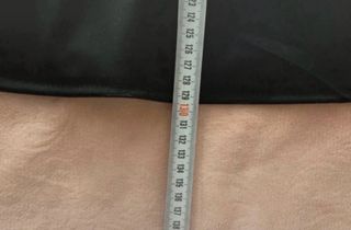 Vestido largo liso saten negro tirantes elegante S