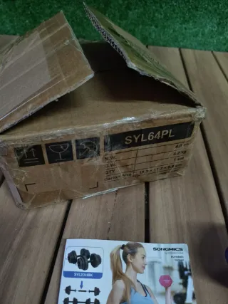 SONGMICS Juego 2 Mancuernas 2KG Morado Mate