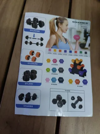 SONGMICS Juego 2 Mancuernas 2KG Morado Mate