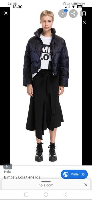 Abrigo plumífero Bimba y Lola