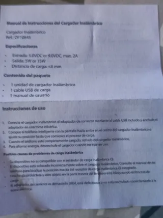 Cargador Inalámbrico Santander Exclusivo Accionist
