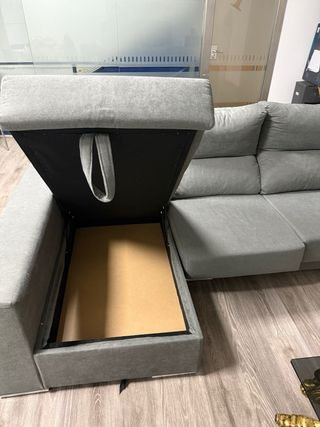 Sofá Cama Gris Tela