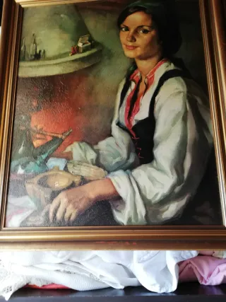 2 cuadros antiguos acuarela