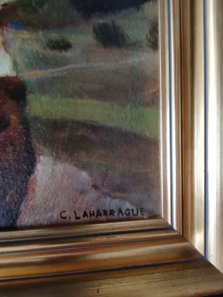 2 cuadros antiguos acuarela