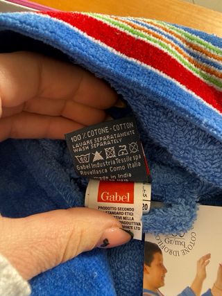 Accappatoio Gabel Pongo puro cotone tg. 6 anni