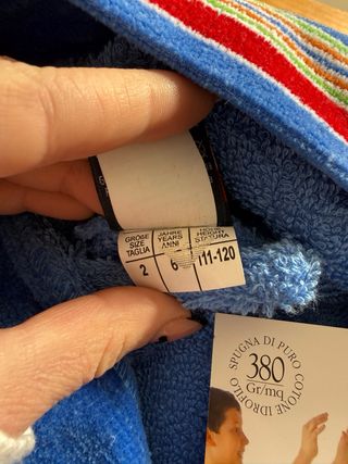 Accappatoio Gabel Pongo puro cotone tg. 6 anni