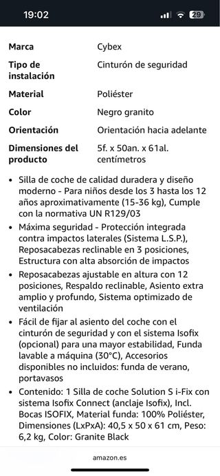 Silla Coche Cybex Gold