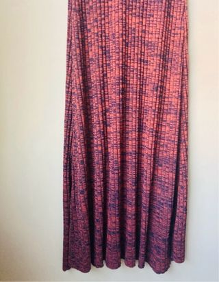 Vestido largo punto Mango rojo