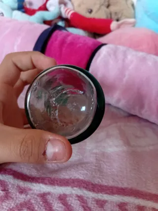 Jarra de cristal con asa y corcho