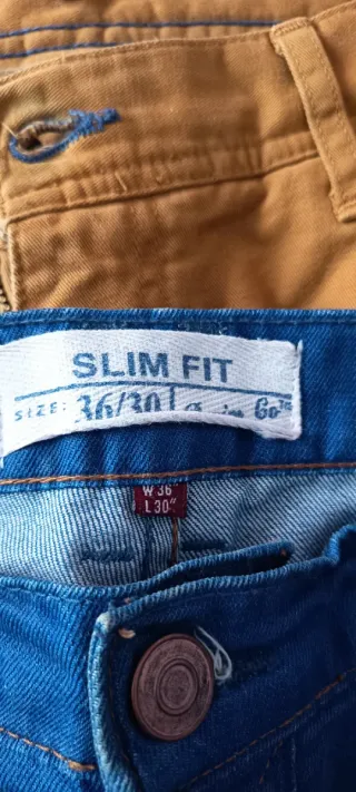 Lote  3 Pantalones Lloid Beige/Marrón