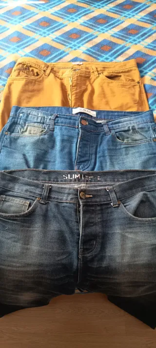 Lote  3 Pantalones Lloid Beige/Marrón