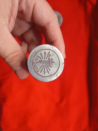 Pareja cuños acero monedas íberas de Valentia