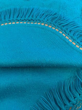 Manta azul invierno cama 90cm