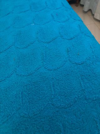 Manta azul invierno cama 90cm