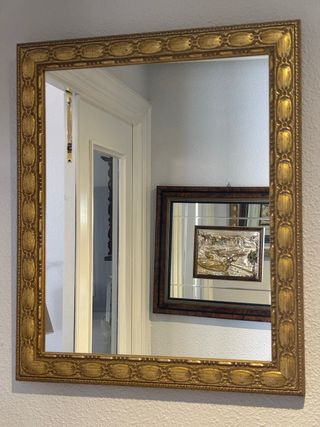Espejo Marco Dorado Decorativo