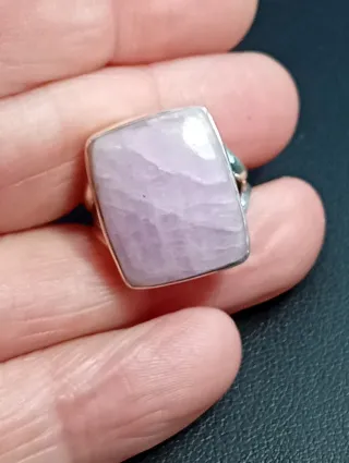 Anillo Plata de Ley Piedra kunzita
