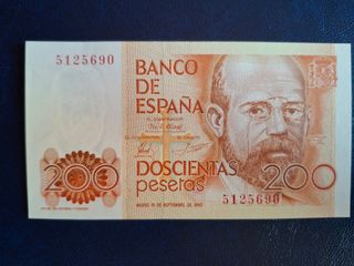 Billete 200 Pesetas Banco de España 1980 sin serie