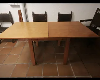 Mesa de madera extensible 85x85