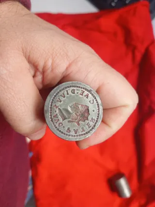 Pareja cuños troqueles acero Ases romanos Octavio