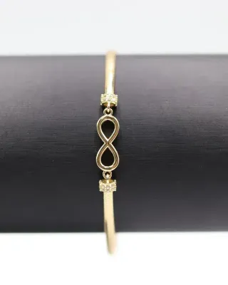 Pulsera Serpiente Infinito Circonitas 18K