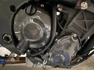 Tapas motor Yamaha carbono