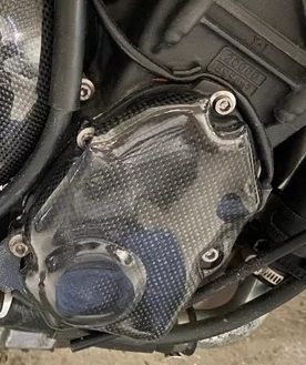 Tapas motor Yamaha carbono