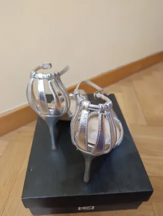 Sandalias de fiesta plateadas