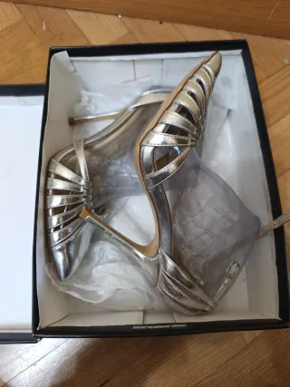 Sandalias de fiesta plateadas