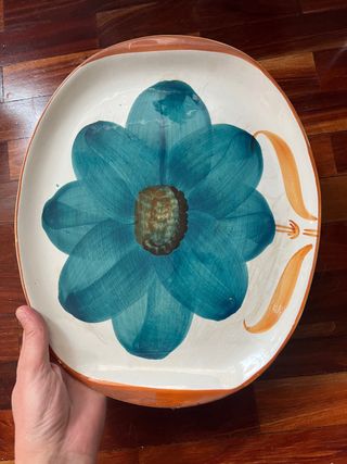 Juego de 2 Platos Decorativos pintados a mano