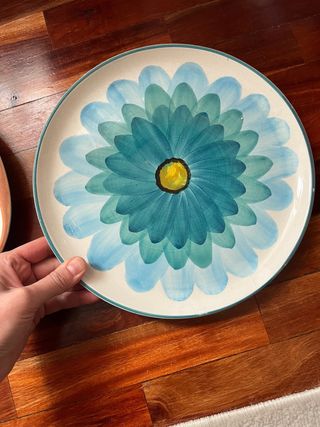 Juego de 2 Platos Decorativos pintados a mano