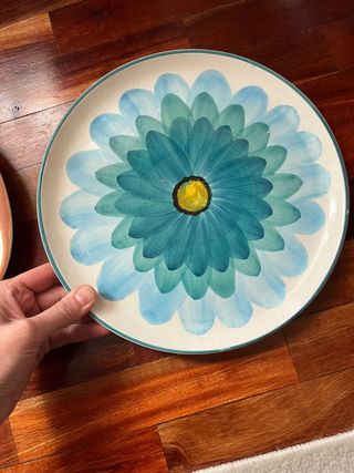 Juego de 2 Platos Decorativos pintados a mano