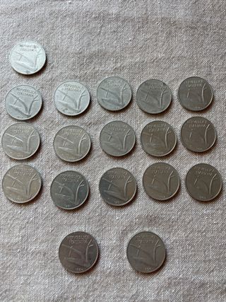 18 Monete 10 Lire Spiga Italia.