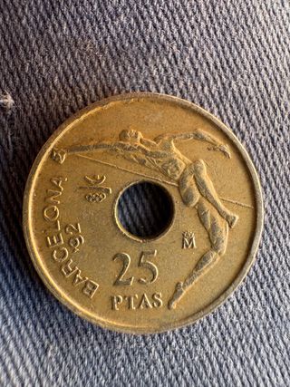 Moneda 25 Pesetas Barcelona 92